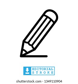 pencil icon in trendy flat style 