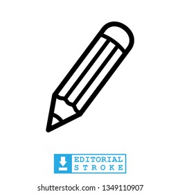 pencil icon in trendy flat style 
