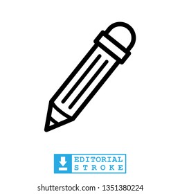 pencil icon in trendy flat style 