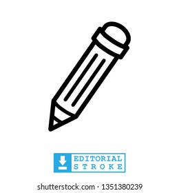 pencil icon in trendy flat style 