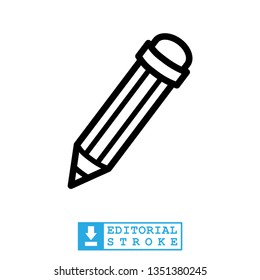pencil icon in trendy flat style 
