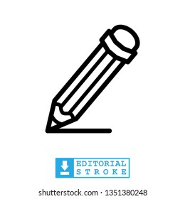 pencil icon in trendy flat style 