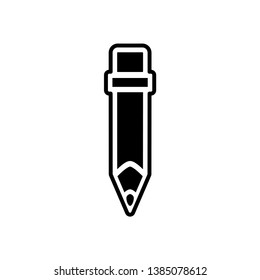 pencil icon in trendy flat style