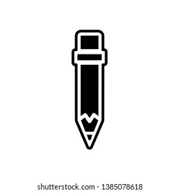 pencil icon in trendy flat style