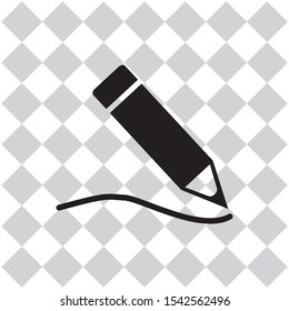 pencil icon in trendy flat style, 