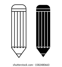 Pencil icon in trendy flat style, pencil vector icon
