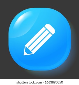 pencil icon in trendy flat style