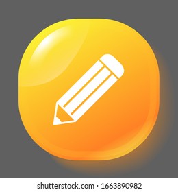 icono de lápiz en estilo plano moderno