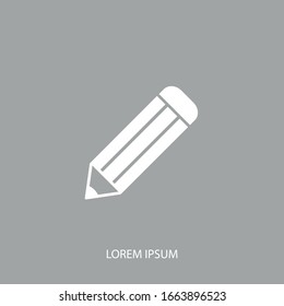 pencil icon in trendy flat style