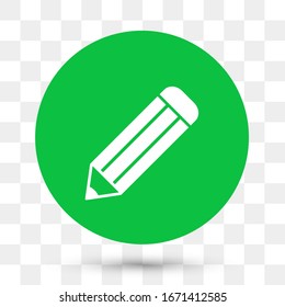 pencil icon in trendy flat style
