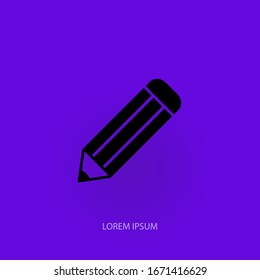 pencil icon in trendy flat style