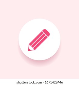 icono de lápiz en estilo plano moderno