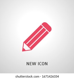 pencil icon in trendy flat style