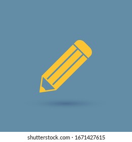 pencil icon in trendy flat style