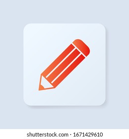icono de lápiz en estilo plano moderno