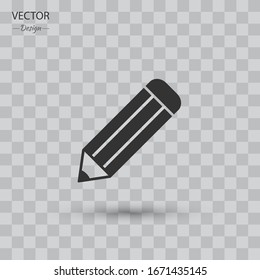 pencil icon in trendy flat style