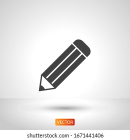 pencil icon in trendy flat style