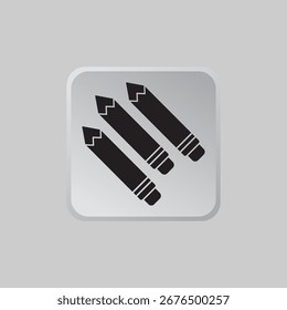 Icono del lápiz en estilo plano de moda, diseño del Vector del lápiz