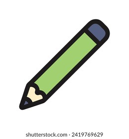 Pencil icon in trendy flat style,vector symbol design