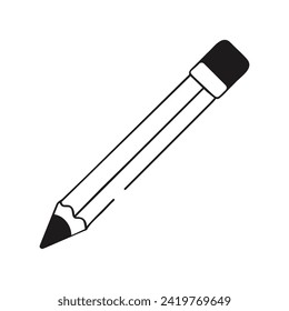 Pencil icon in trendy flat style,vector symbol design