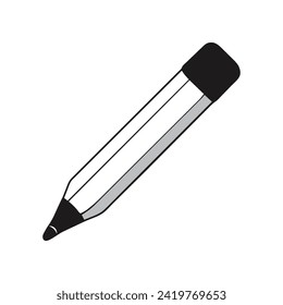 Pencil icon in trendy flat style,vector symbol design