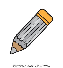 Pencil icon in trendy flat style,vector symbol design