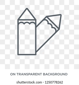 Pencil icon. Trendy flat vector Pencil icon on transparent background from E-learning and education collection. High quality filled Pencil symbol use for web and mobile