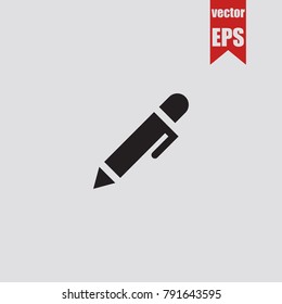 Pencil icon in trendy isolated on grey background.Vector illustration.