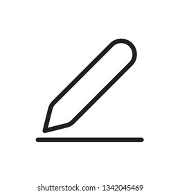 Pencil icon in trendy outline style design. Vector graphic illustration. Pencil icon for website design, logo, and user interface. Editable vector stroke. EPS 10.