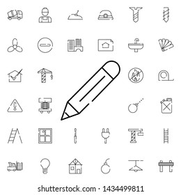 pencil icon. Universal set of construction for website design and development, app development