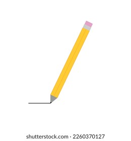 Pencil icon. Usual. Vector illustration on a white background.
