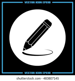 Pencil Icon Vector. 