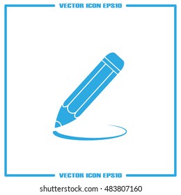 Pencil Icon Vector. 