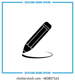 Pencil Icon Vector. 
