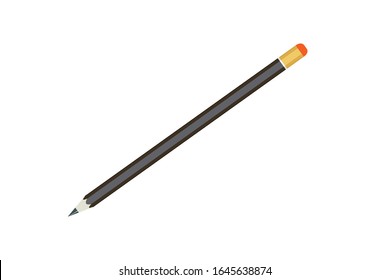 Icono de lápiz arte vectorial en fondo blanco