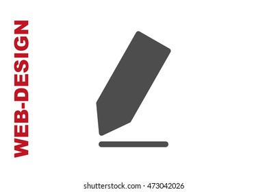Pencil Icon Vector, author portfolio web-design