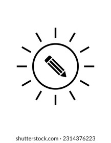 icono de lápiz, mejor icono plano del vector.