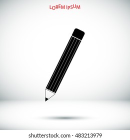 pencil icon, vector best flat icon, EPS