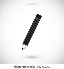 pencil icon, vector best flat icon, EPS