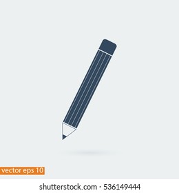 pencil icon, vector best flat icon, EPS