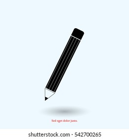 pencil icon, vector best flat icon, EPS
