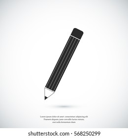 pencil icon, vector best flat icon, EPS