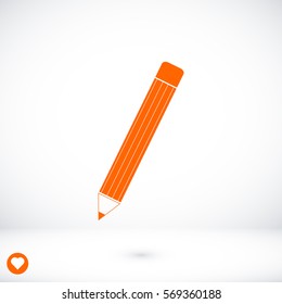 pencil icon, vector best flat icon, EPS