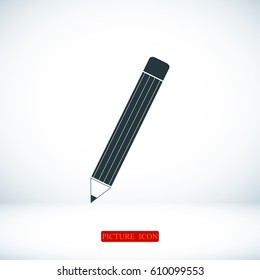 pencil icon, vector best flat icon, EPS