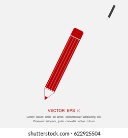 pencil icon, vector best flat icon, EPS