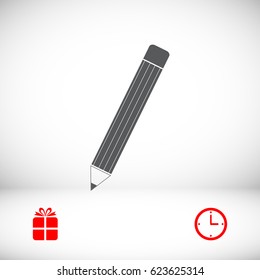 pencil icon, vector best flat icon, EPS