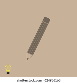 pencil icon, vector best flat icon, EPS