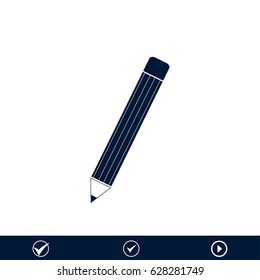pencil icon, vector best flat icon, EPS