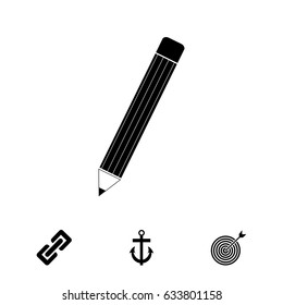 pencil icon, vector best flat icon, EPS