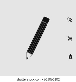 pencil icon, vector best flat icon, EPS
